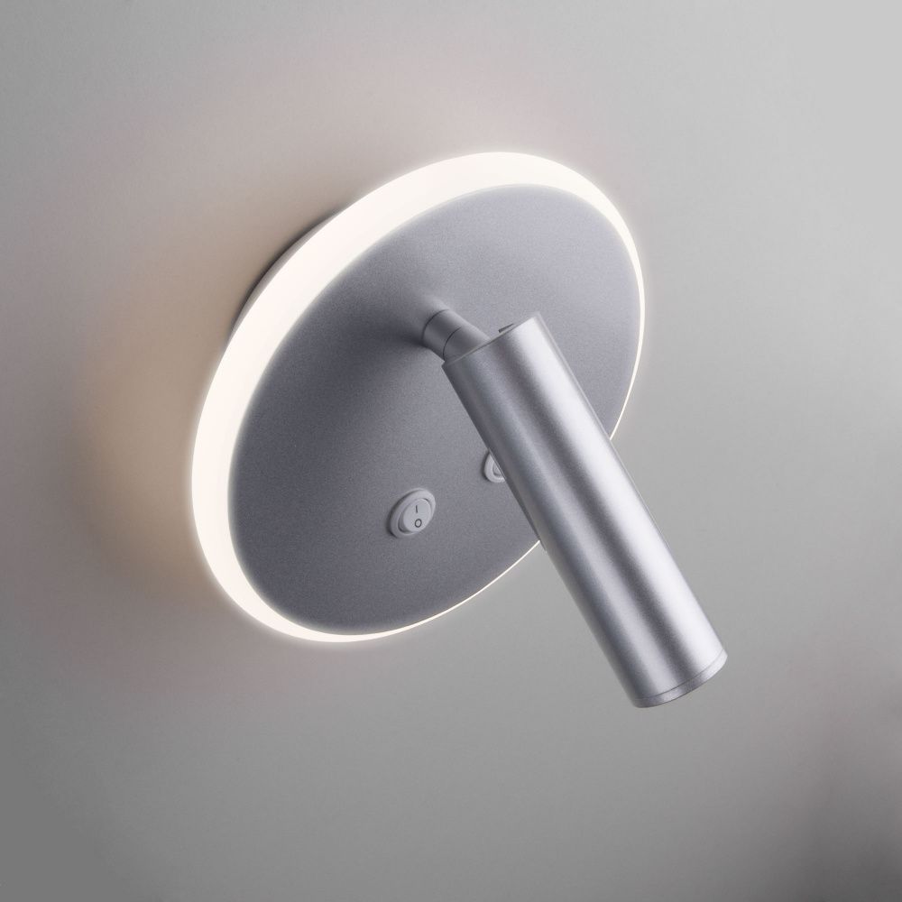 Настенный светодиодный светильник Elektrostandard Tera MRL LED 1014, серебро, 4690389136559