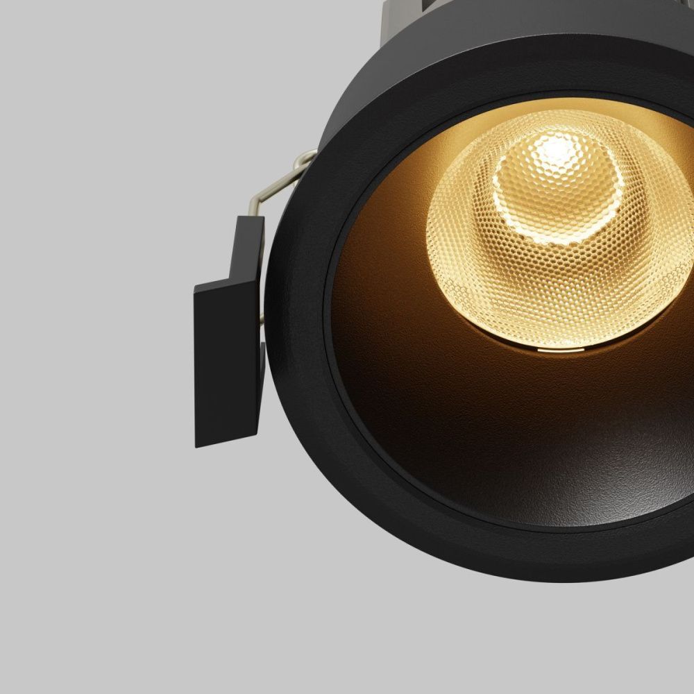 Встраиваемый светильник 6.6 см, 9W, 2700K, Maytoni Technical Dip Hight DL123-10W-2.7K-B, черный