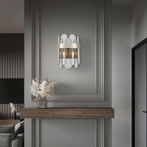 Бра 13*20*28 см, 2*G9 сатин никель Vele Luce Fantasma VL3195W02