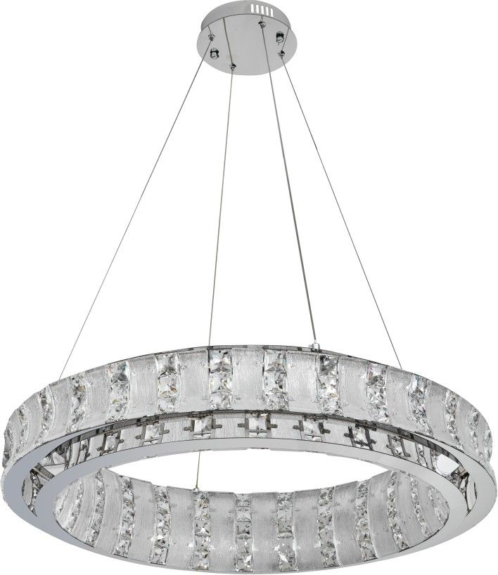 Люстра подвесная 80 см, 100W, 3000-6000K, Stilfort 4037/09/08P, хром