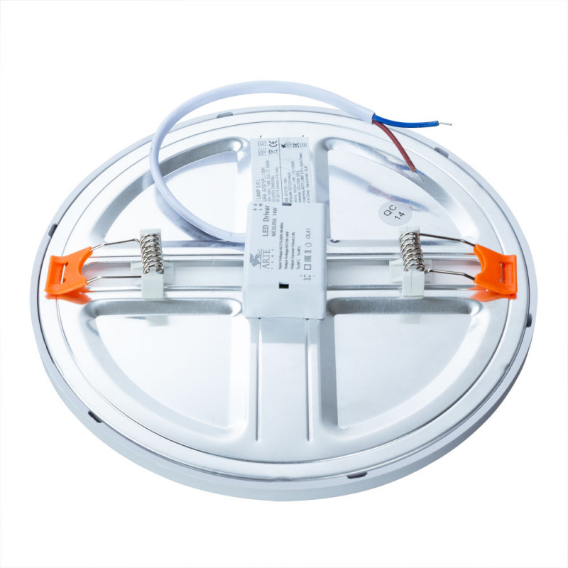 Встраиваемый светодиодный светильник 17,5 см 14W LED, 4000K, Arte Lamp Mesura A7974PL-1WH, белый