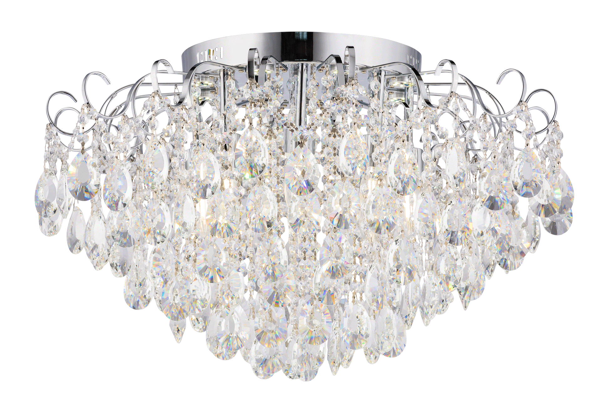 Люстра 650*420, 8*E27+8*LED*E27+LED, 60W Sfera Sveta Хрусталь (Эконом) 1503/8+8 CR, Хром