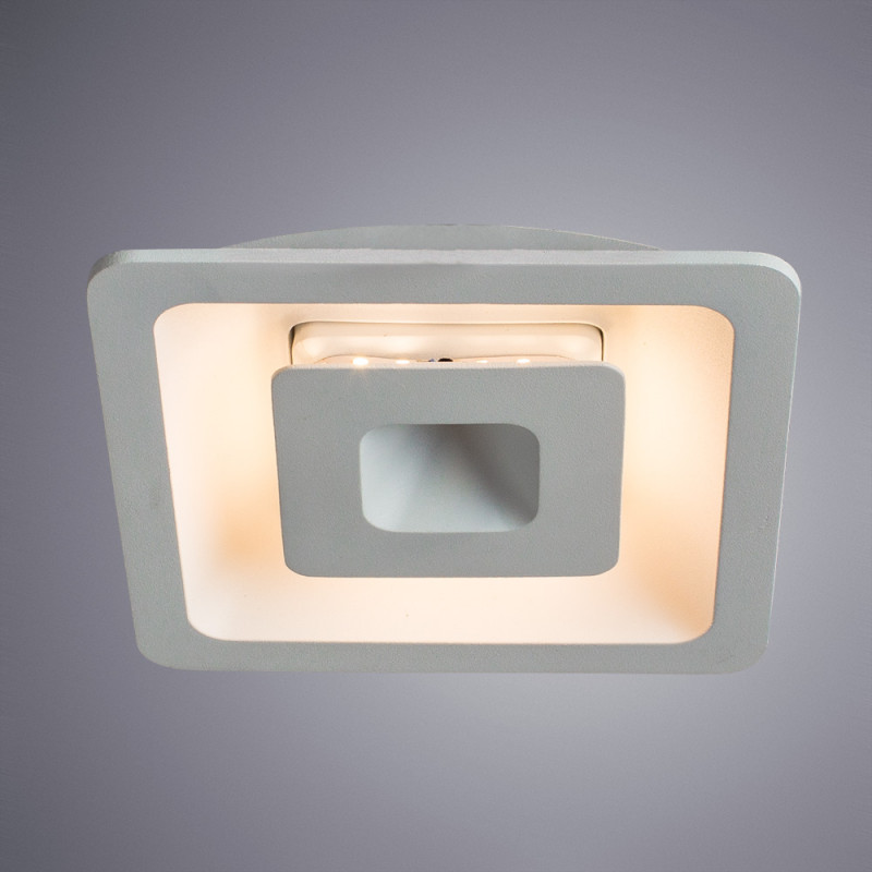 Светильник, 16 см, 5W, 3000К, белый, теплый свет, Arte Lamp Canopo A7245PL-2WH, встраиваемый светодиодный