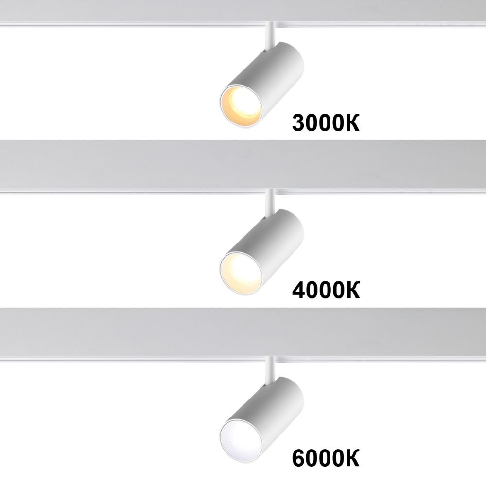 Трековый светильник низковольтный 6.5 см, 24W, 3000-6000K, Novotech Flum 359691, белый