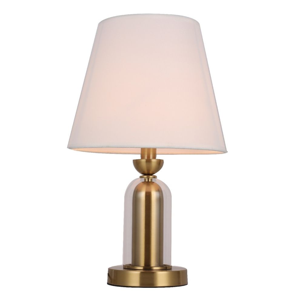 Настольная лампа 30*30*50,5 см, 1*E14 Gerhort G32178/1T BRS WT, Бронза;Прозрачный