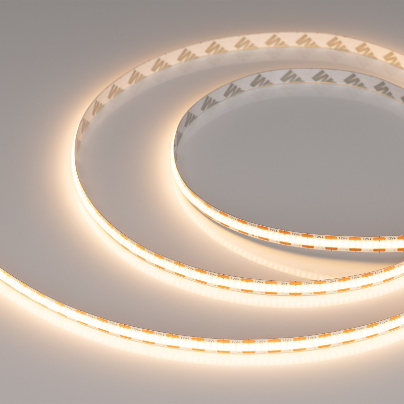 Лента COB-X400-8mm 12V Warm3000 (9 W/m, IP20, CSP, 2.5m), Arlight 039045. Цена указана за 2,5 метров. Продается кратно 2,5 метрам.