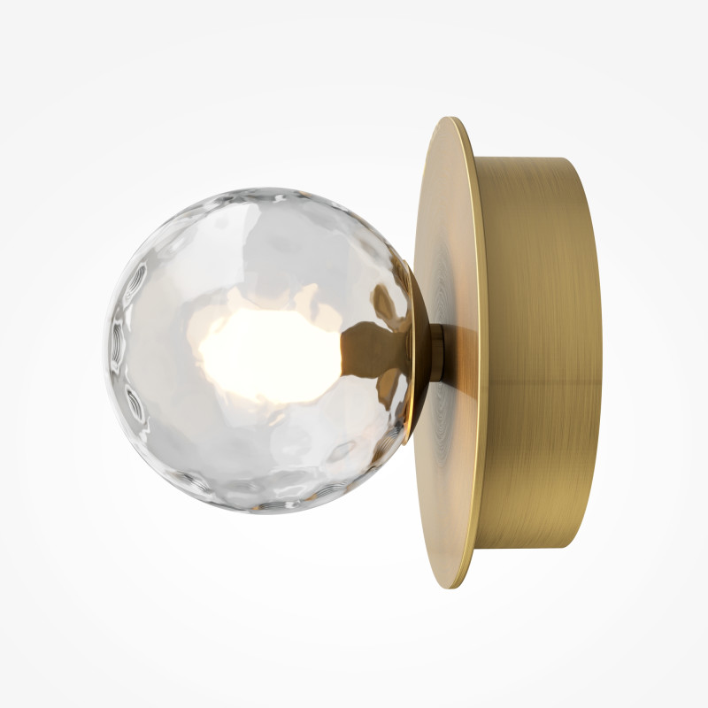 Бра 12*11,5*12 см, LED, 3000К, Maytoni Ambre MOD331WL-L3BS3K латунный