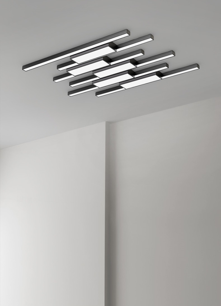 Потолочный светодиодный светильник Inodesign Line Black 44.7411