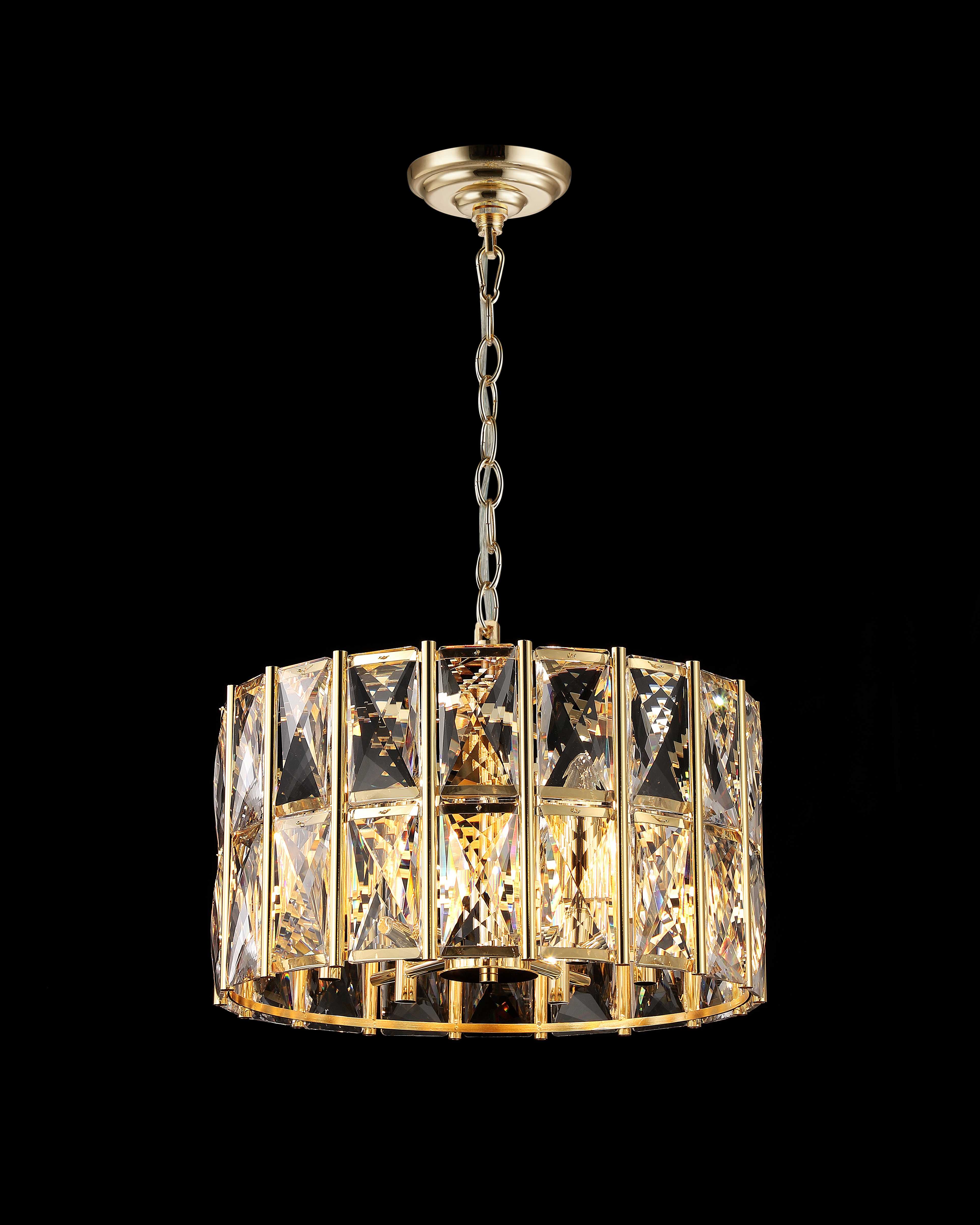 Люстра  450*250-800, 6*E14, 40W NewRgy Cristallo DM30-ф450 H-GOLD, H-GOLD
