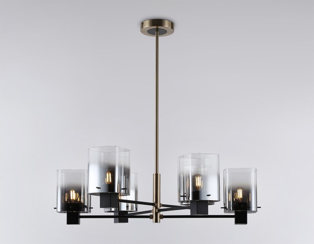 Подвесная люстра **69- см, 6*E14*40W, K, Ambrella Light High Light LH57041, черный, темная латунь