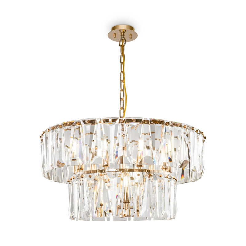 Подвесная люстра Maytoni Puntes MOD043PL-12G, диаметр 68 см, золото