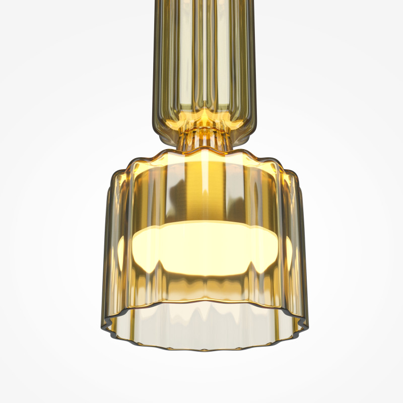 Подвесной светильник 15*15*360 см LED, 12W, 3000К, Maytoni LEVEL MOD253PL-L18BS3K1 латунный