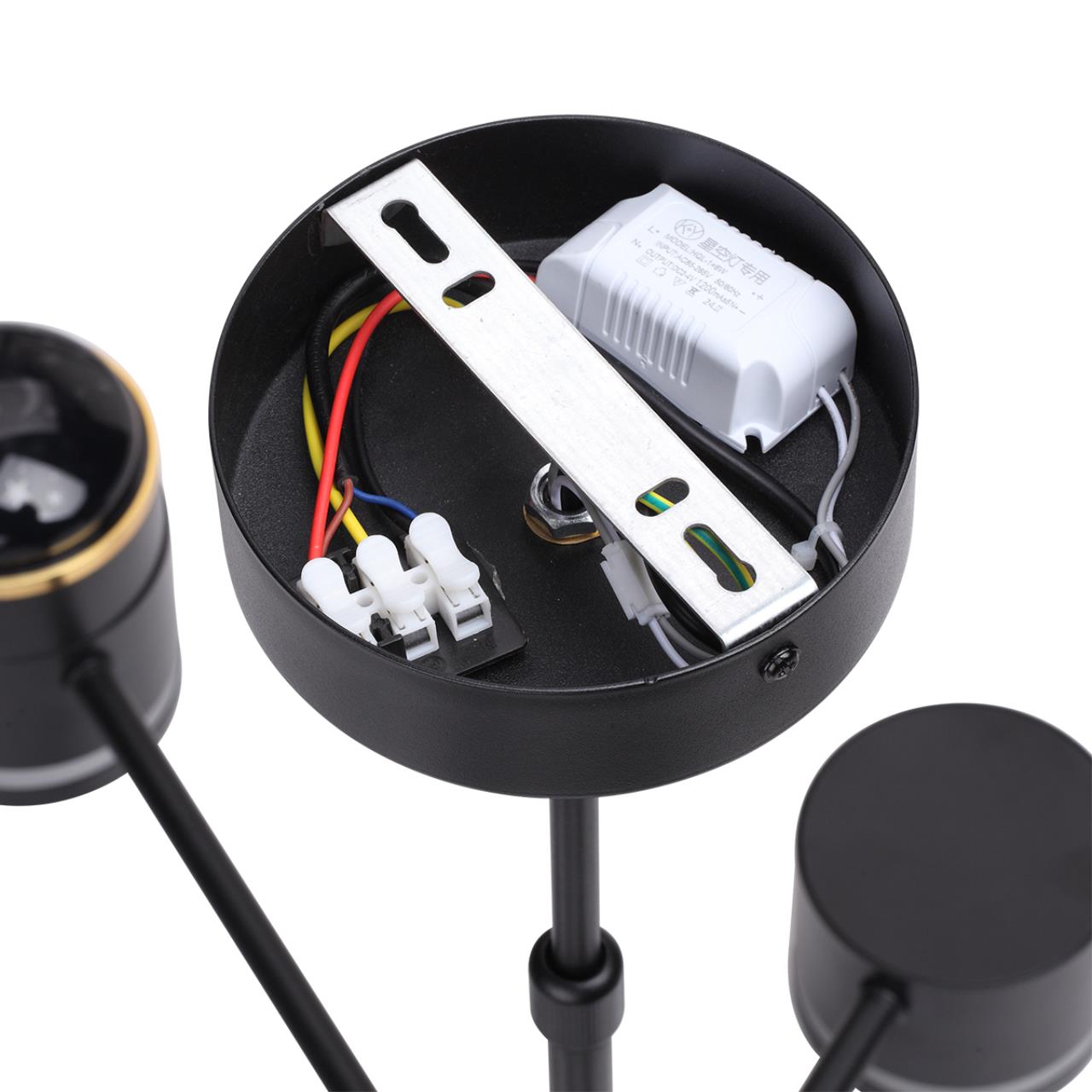 Люстра потолочная 56*59*31/51 см, 6*GX53*10W+3*LED*5W 2700K Lumion Virsava 8234/6C черный