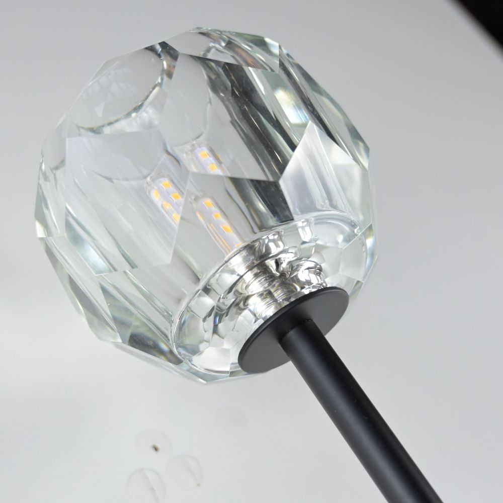 Бра RH Boule de Cristal Long Sconce Brass 13*45*45 см, 1*G9*40W, ImperiumLoft 44.305, Чёрный, Латунь