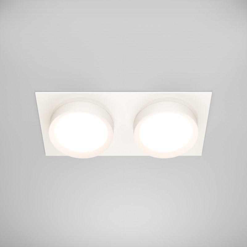 Встраиваемый светильник 22*11*4,5 см, 2 GX53*15W Hoop DL086-02-GX53-SQ-W Maytoni Downlight, Белый