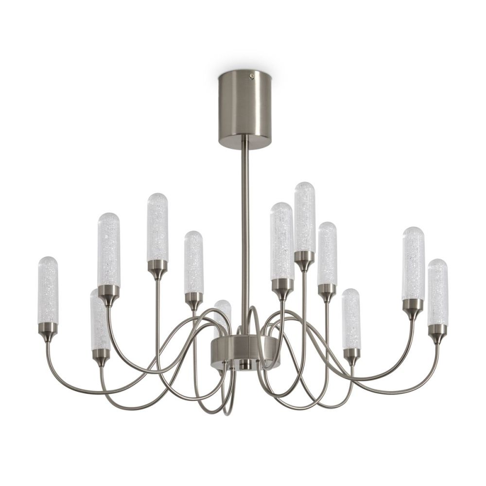 Люстра на штанге 60 см, 31W, 2800K, Freya Alias FR2050CL-L36N, никель