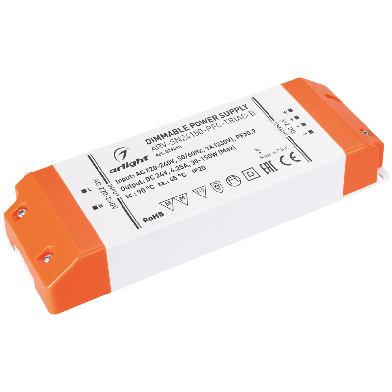 Блок питания для светодиодной ленты Arlight 029493 19,5*6,7*3,1 см.