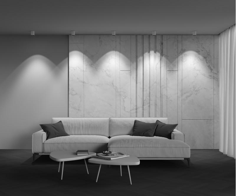 Накладной светильник 7,5*7,5*9 см,  LED, 12W, 3000К, Maytoni Technical Alfa LED C064CL-12W3K-RD-WB белый