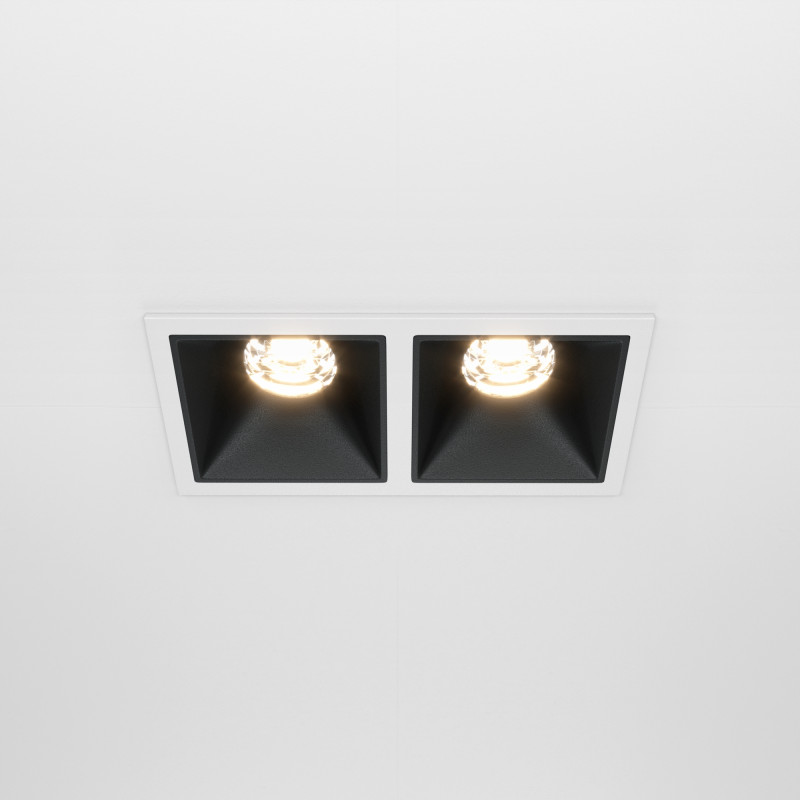 Светильник 13 см, 20W, 3000K, Technical DL043-02-10W3K-D-SQ-WB, белый-черный, 36°, Dim, Triac