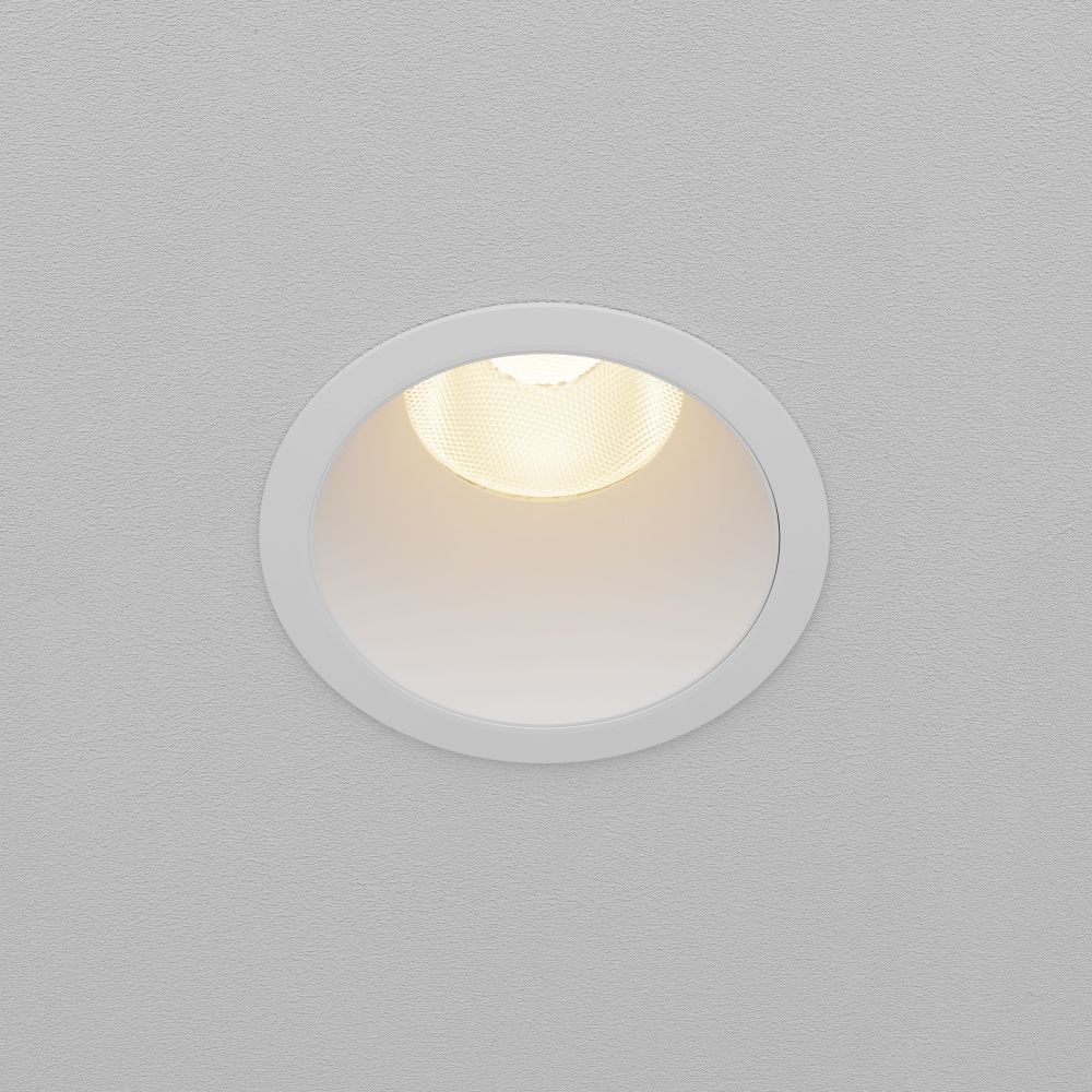 Встраиваемый светильник 8*11 см, вр 7 см, *LED*15W, 3000K, Maytoni Dip DL118-15W-3K-W, Белый