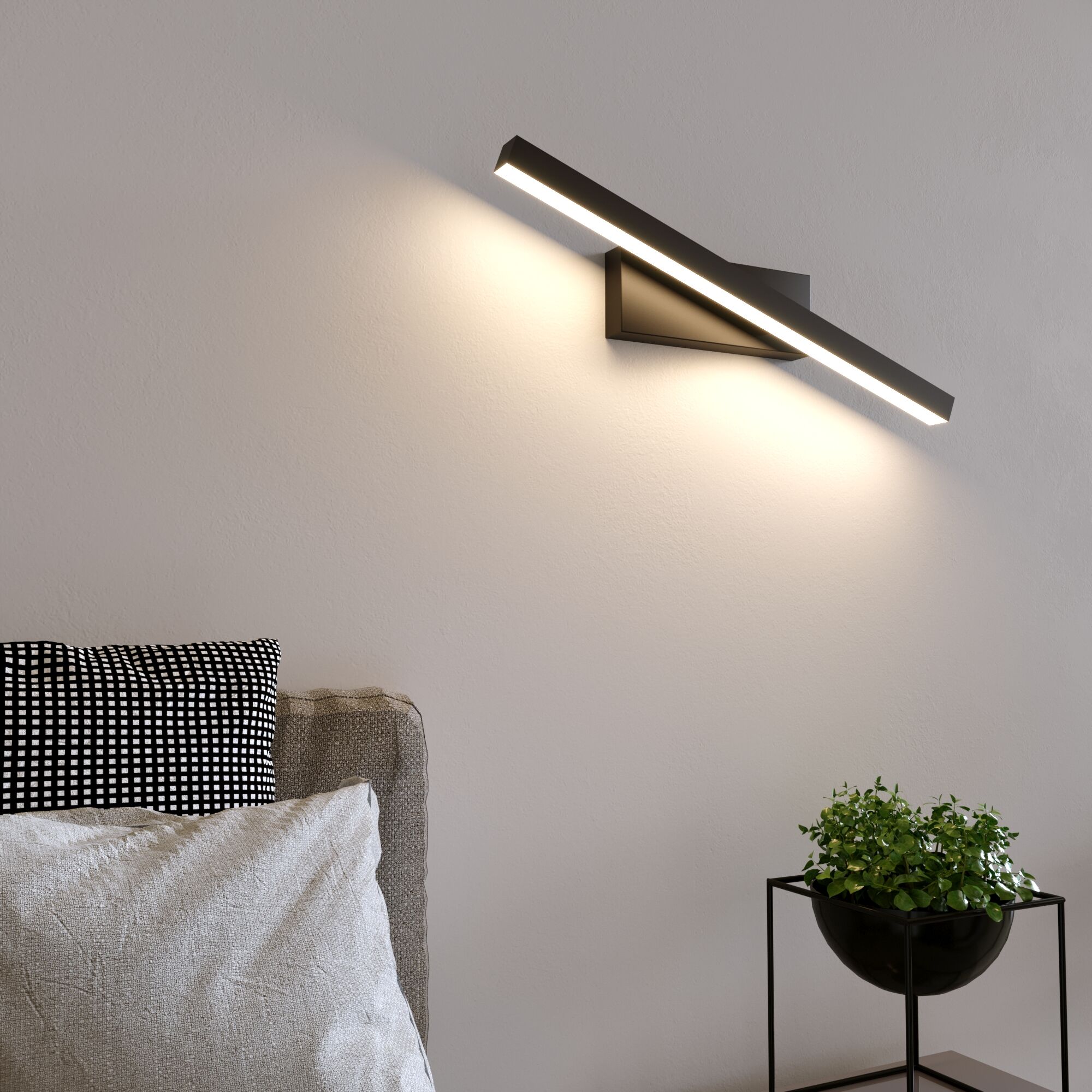 Бра 39 см светодиодный Rino 40121/LED черный Elektrostandard