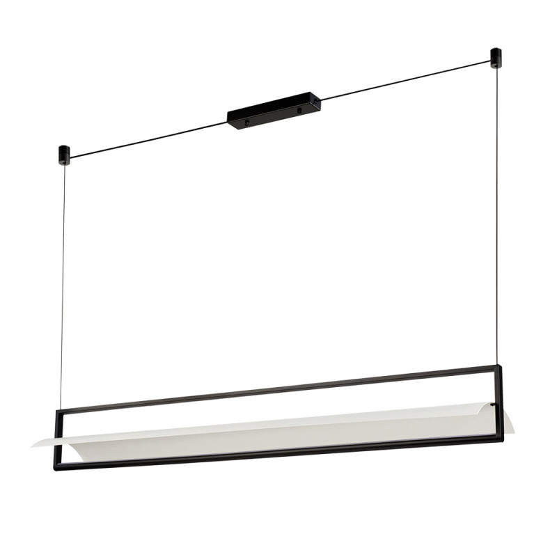 Светильник подвесной 120*19*16 см, 1 LED*18W, 4000 К, Divinare Punto 1077/06 SP-18, Черный