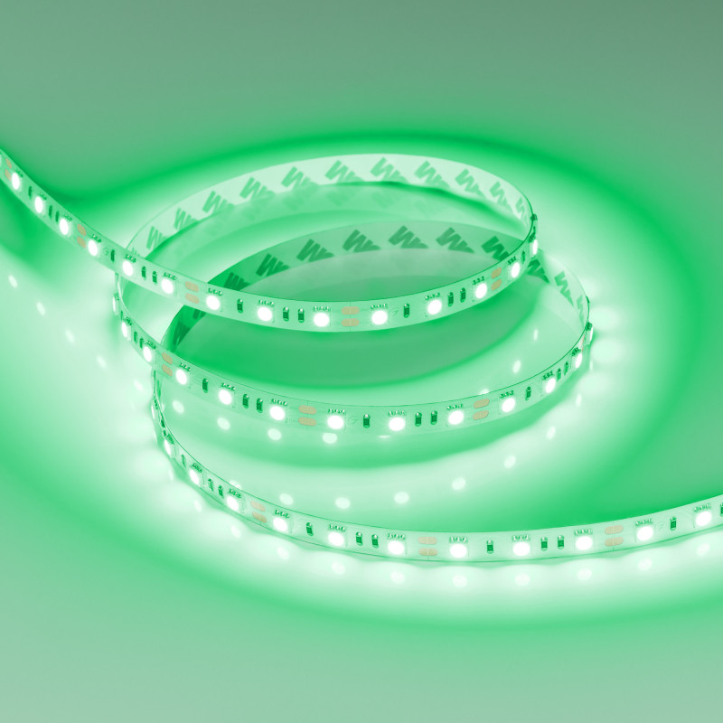 Лента RT-B60-10mm 12V Green (14.4 W/m, IP20, 5060, 5m) (Arlight, 14.4 Вт/м, IP20) 012337(2). Цена указана за 5 метров. Продается кратно 5 метрам.