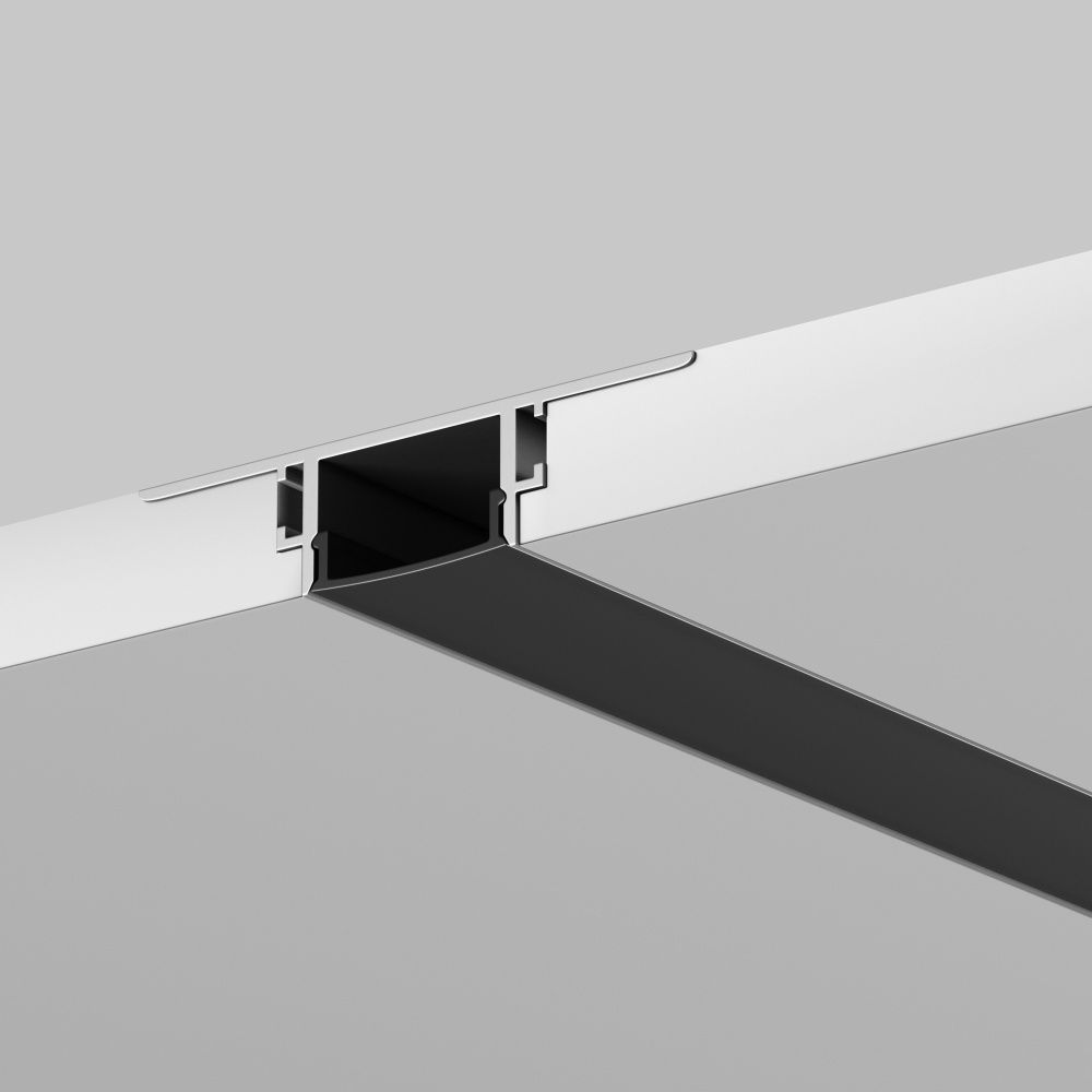 Рассеиватель для профиля 61×14 (Чёрный, 2 м), ALM-6114-B-DF-2M 642014, 200*2* см, Maytoni Led Strip 642014, Черный