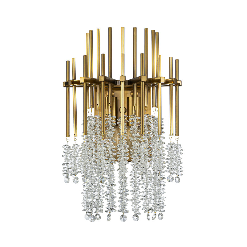 Бра 25*8,5*39 см, 2*E14, 80W, Indigo CAPPELLA V000601 золотой, 12052/2W Gold