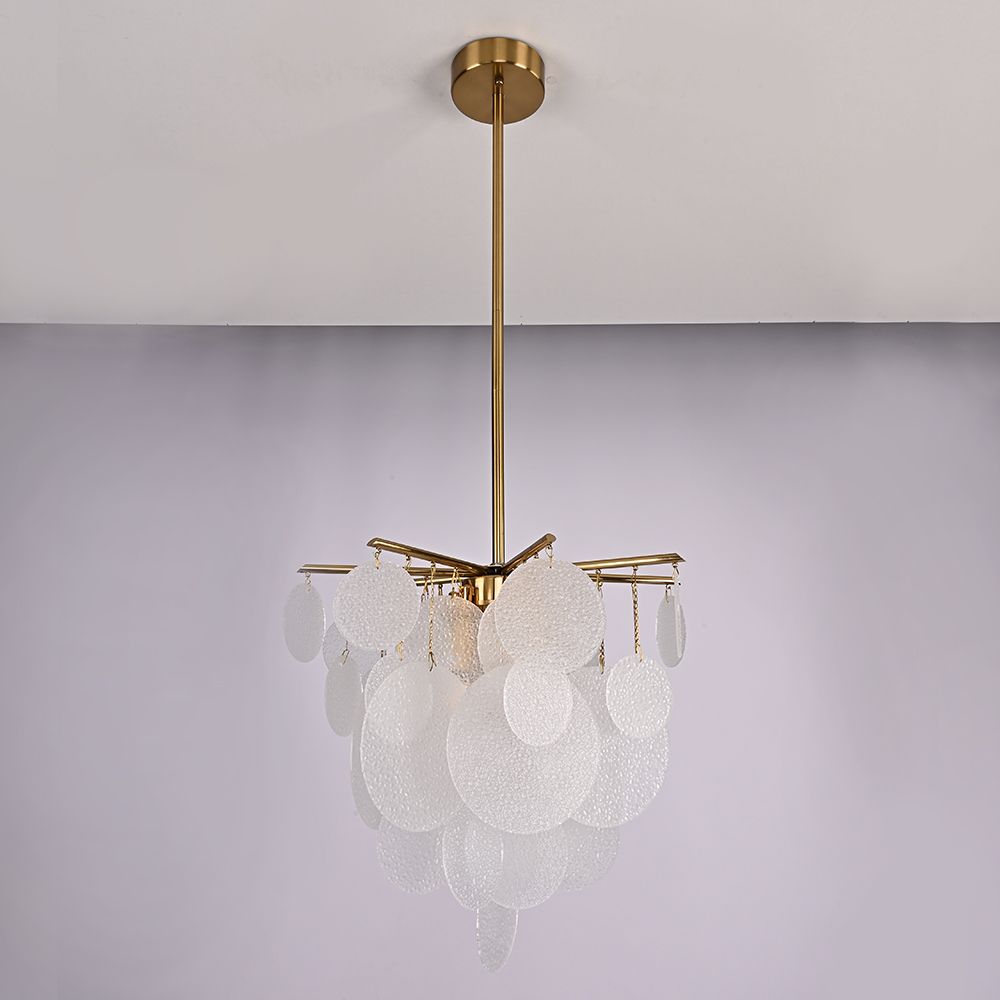 Люстра на штанге Nimbus glass D43 43*43*43 см, 6*E14*40W, ImperiumLoft 313265-22, Латунь