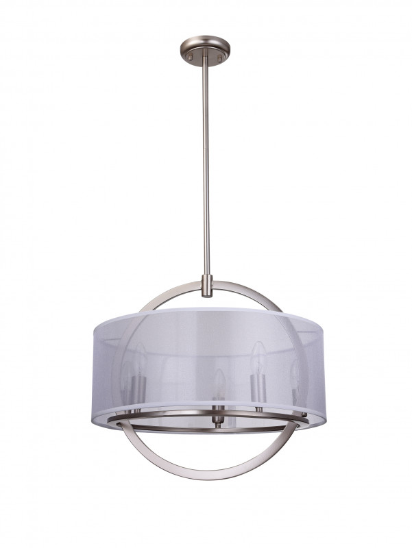Подвесная люстра  50*149 см, 5*E14 сатин никель Vele Luce Effe VL4135L05