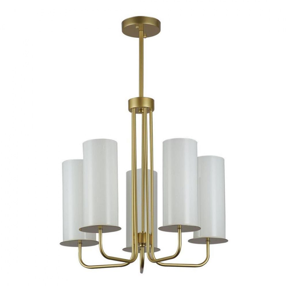 Люстра F-Promo Prometeo 2923-5P, D520*H750, медного золота, плафон из белого стекла