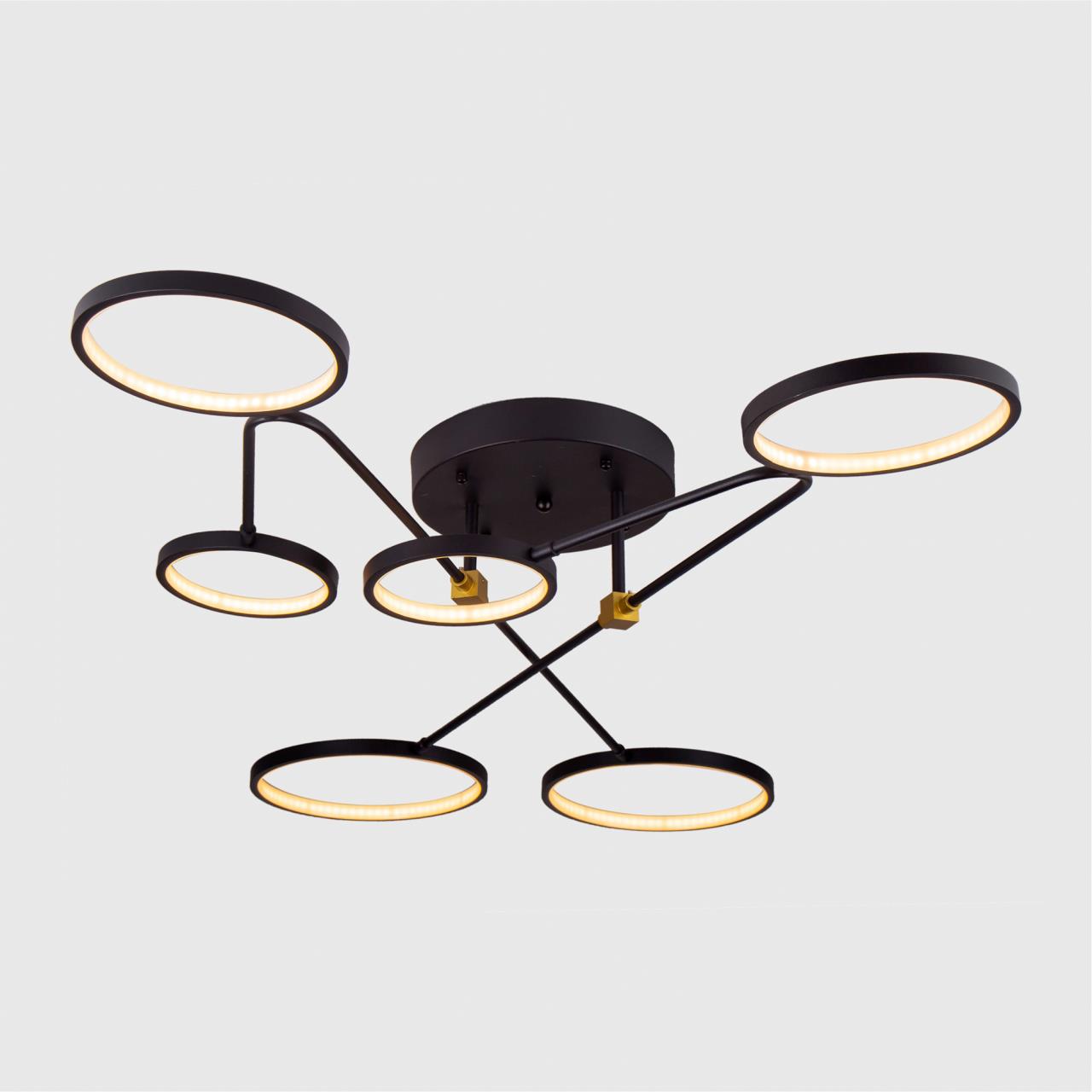 Светильник *125*15 см, LED 45W, 3000 / 6500К, Черный LED4U L260-6
