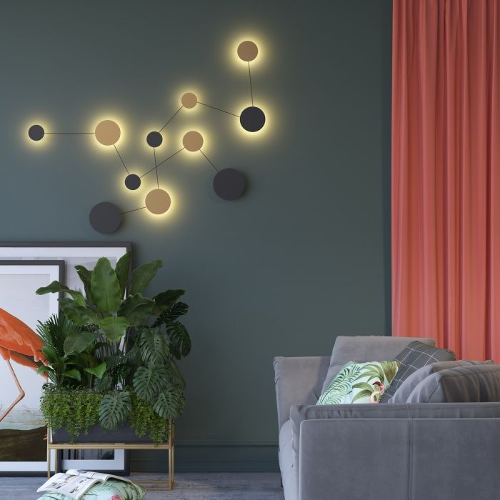 Бра Odeon Light Galaxy 4211/38WL, 38W LED, 3000K, черный-золото