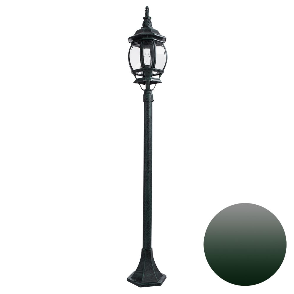 Столбик уличный высокий 16*118 см, 1*E27*75W  Arte Lamp Atlanta A1046PA-1BGB старая медь