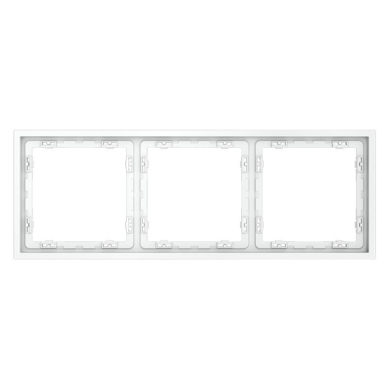Рамка пластиковая Voltum S70 на 3 поста, белый матовый пластик Soft touch VLS100302