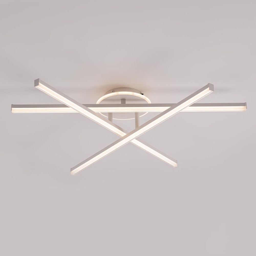 Люстра потолочная с пультом 94*14 см, LED 75W 3000-5500K Citilux Trent CL203630 белый