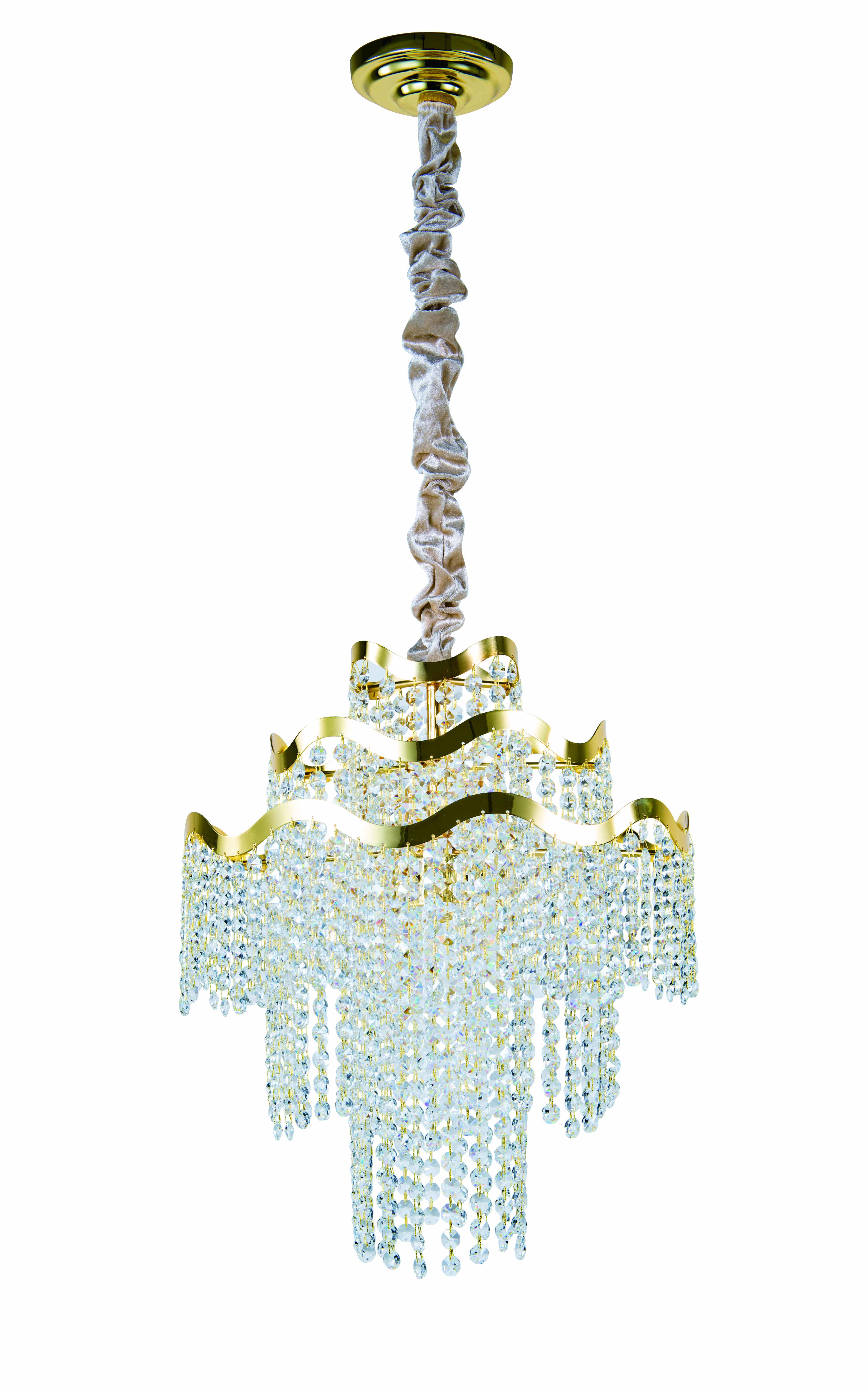 Люстра 400*650, 6*E14, 40W NewRgy Cristallo 5656E/6A GOLD+CLEAR, Золото+прозрачный