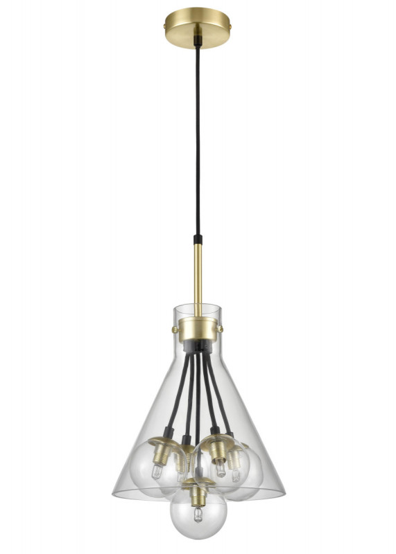 Подвесной светильник  24*199 см, 5*G9 латунь, черный Vele Luce Caramella VL5904P15