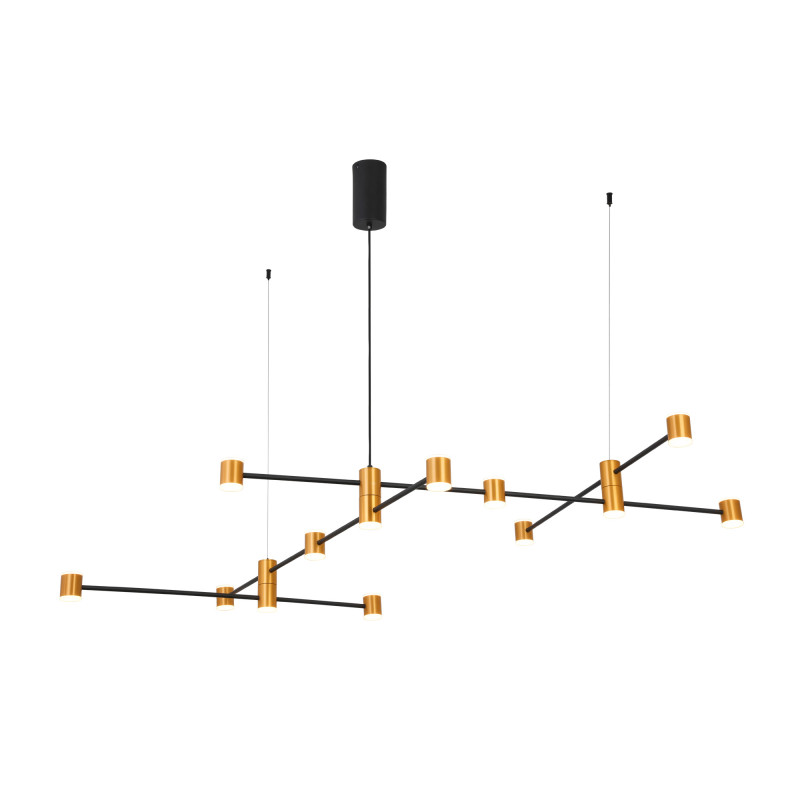 Светильник подвесной 23*130 см, 66W 3000K ST LUCE ANICHITA SL1596.423.22 Золотистый, Черный