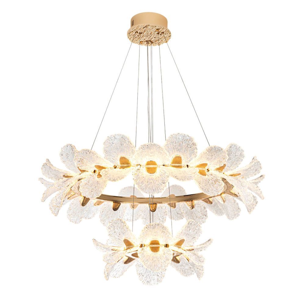 Люстра *100/50*24-150 см, *LED*120W, 3000-6000K, MODELIGHT  MDL.89092.1000.500HC GD, Золото
