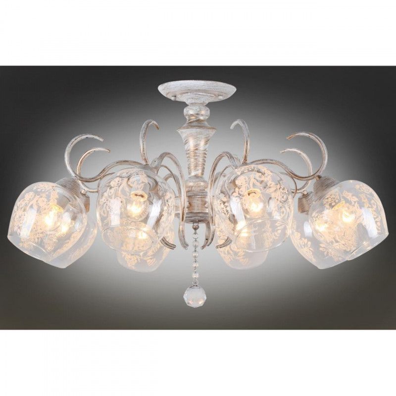 Люстра 71*40,5 см, 8*E14, 40W, Omnilux Omnilux 539 OML-53907-08, белый