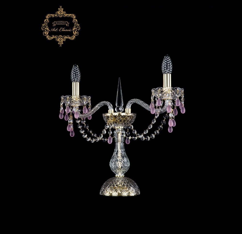 Настольная лампа хрустальная Bohemia Art Classic 12.24.2.141-37.Gd.V7010 золото