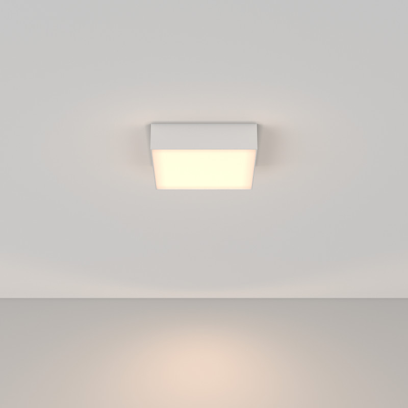 Накладной светильник 22*22*6 см, LED, 24W, 3000К, Maytoni Technical Zon C032CL-24W3K-SQ-W белый