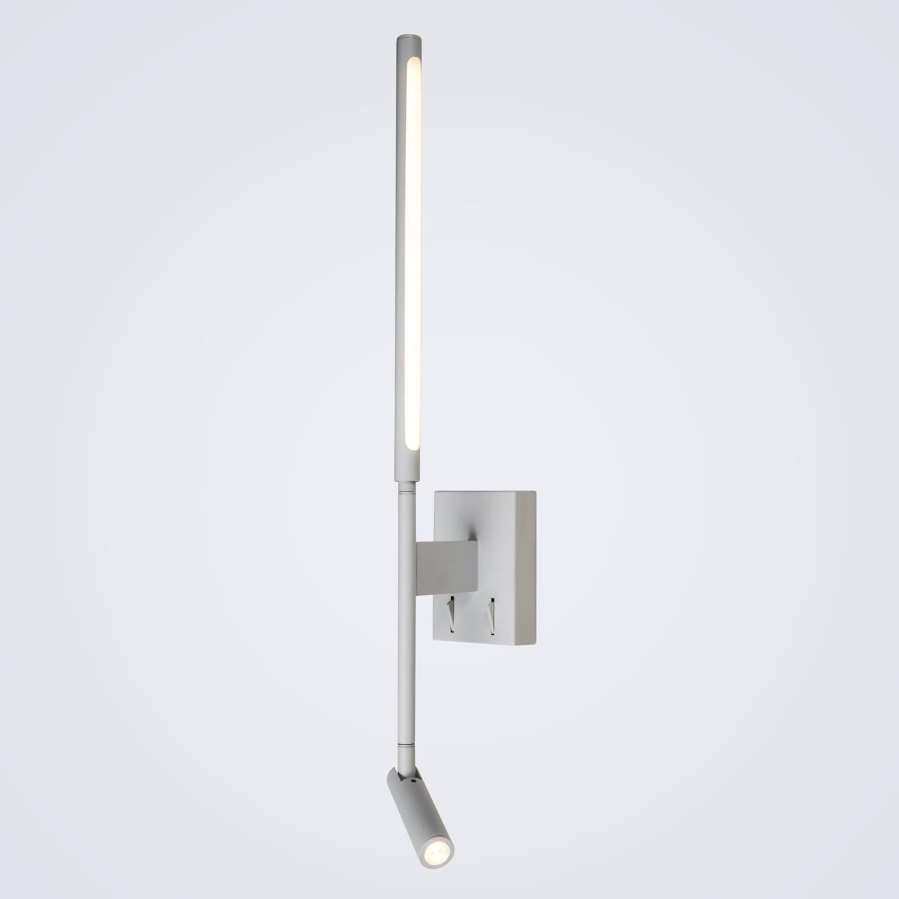 Бра 8*13*57 см, LED 6Вт+3ВтW, 3000К, Белый LEDtrec LT7181 WH