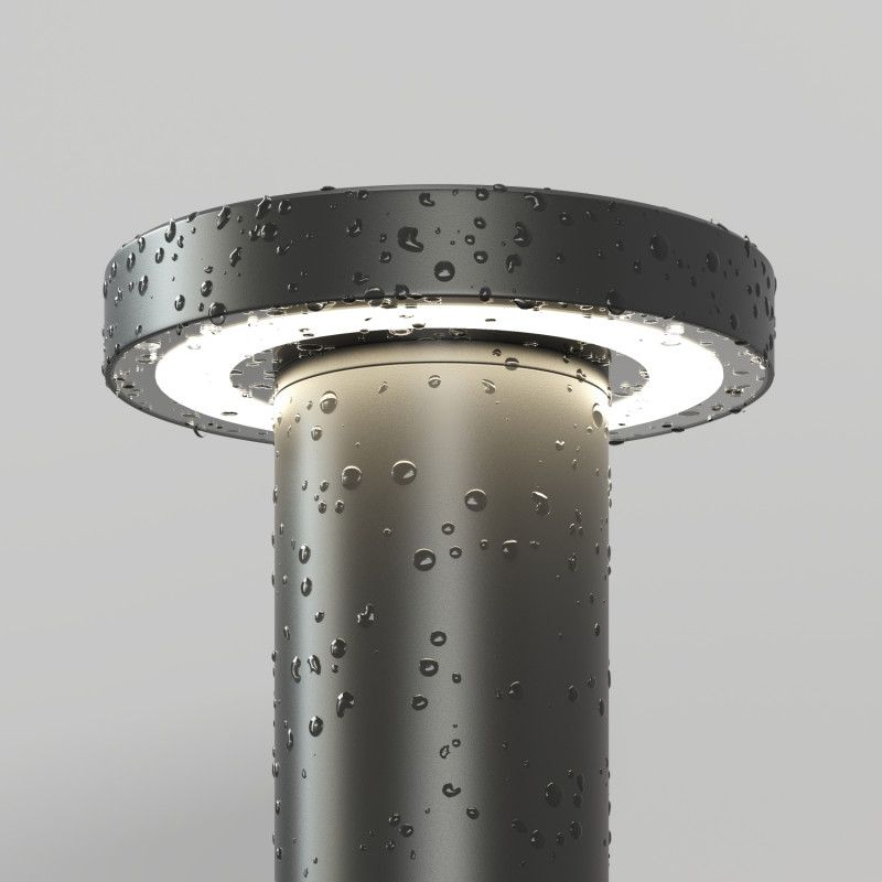 Садово-парковый светильник *16*40- см, *LED*15W, 3000K, Denkirs DRAMEN DK9704-BK, черный алюминий