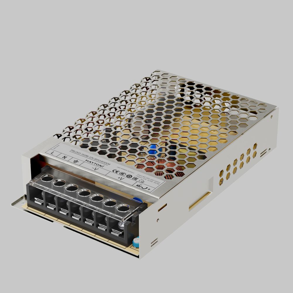 Блок питания PSL002 12V 150W IP 20 811009, 16*10*3 см, Maytoni Led Strip 811009, Серебро