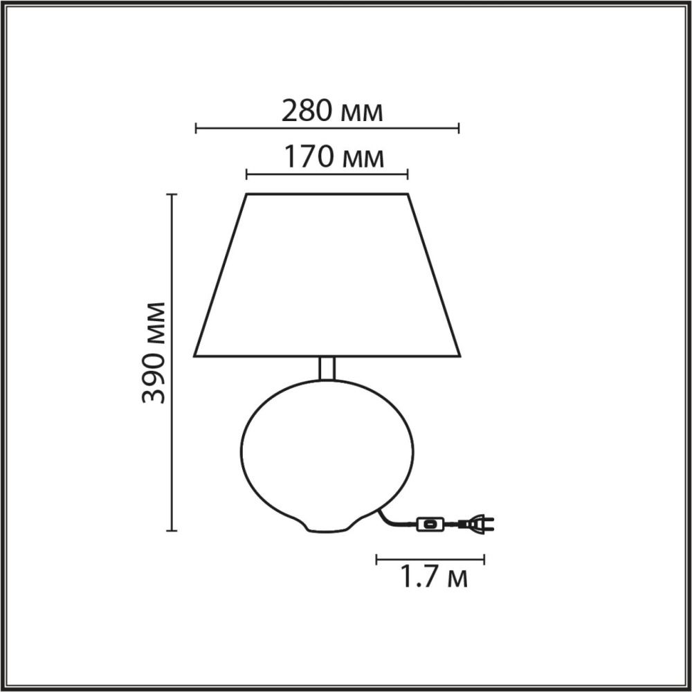 Настольная лампа 28*28*39 см, 1*E27*60W, Lumion Tapala 8139/1T, серебристый; синий