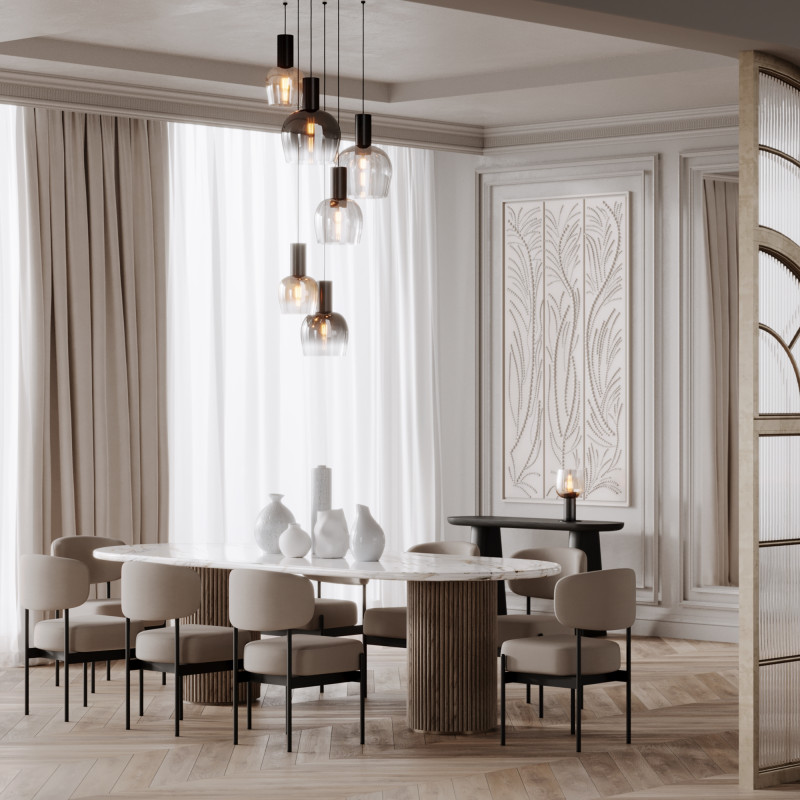 Подвесной светильник 50*50*341 см, 6*E27   Maytoni Modern Smart Casual MOD414PL-06B черный