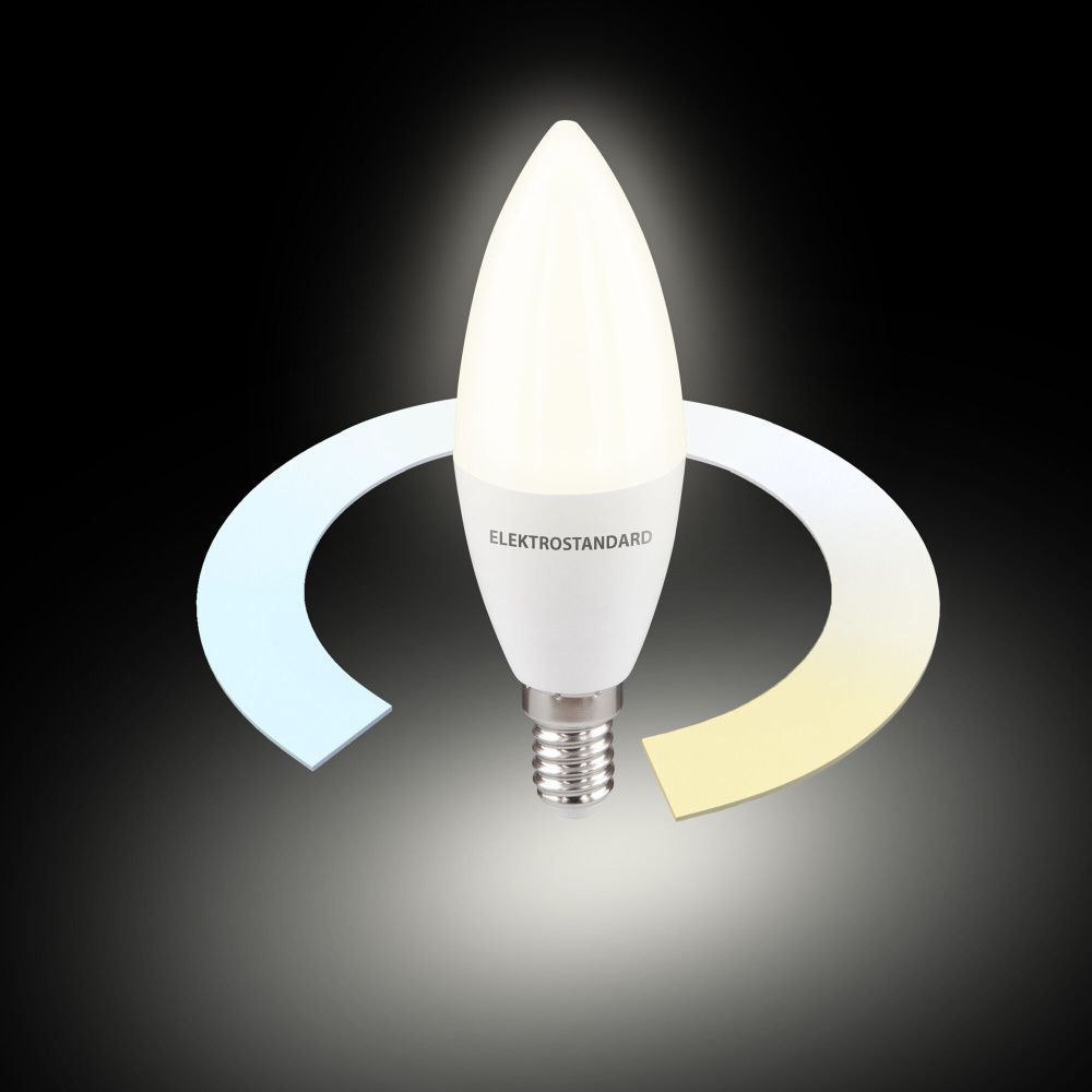 Умная лампа Свеча  LED C37 Е14 7W 3300К-6500К CCT+DIM (BLE2779) BLE2779 Elektrostandard  4690389217142, a071005